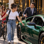 PARTE 2 — LLEGÓ EN BICICLETA AL HOTEL DE LUJO Y TODOS SE BURLARON… PERO CUANDO ABRIÓ EL DEPORTIVO VERDE, NADIE ENTENDÍA NADA