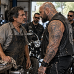 SALIÓ DE PRISIÓN Y VOLVIÓ AL VIEJO TALLER DE SU PADRE… PERO CUANDO LLEGARON LOS MOTOCICLISTAS, EL LÍDER LO MIRÓ Y DIJO: “TODAVÍA ME DEBES UNA RESPUESTA”